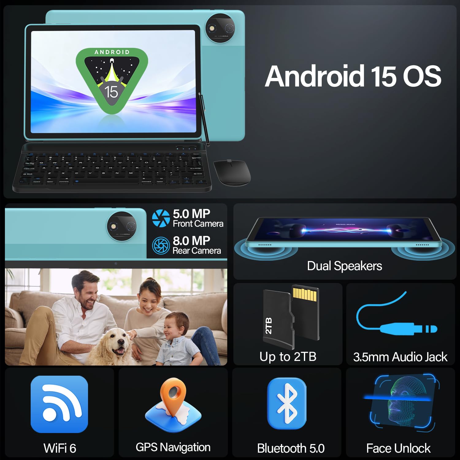 Android15 タブレット ⭕️11インチ⭕️30GB+128GB+2TB Amazon.com : Android 15 Tablet with Keyboard, 11 Inch Tablets 20GB